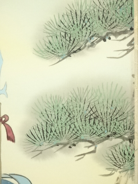 道具 ] - 道具 森栖鶴筆 七福神 肉筆絹本掛軸（共箱） | ネット